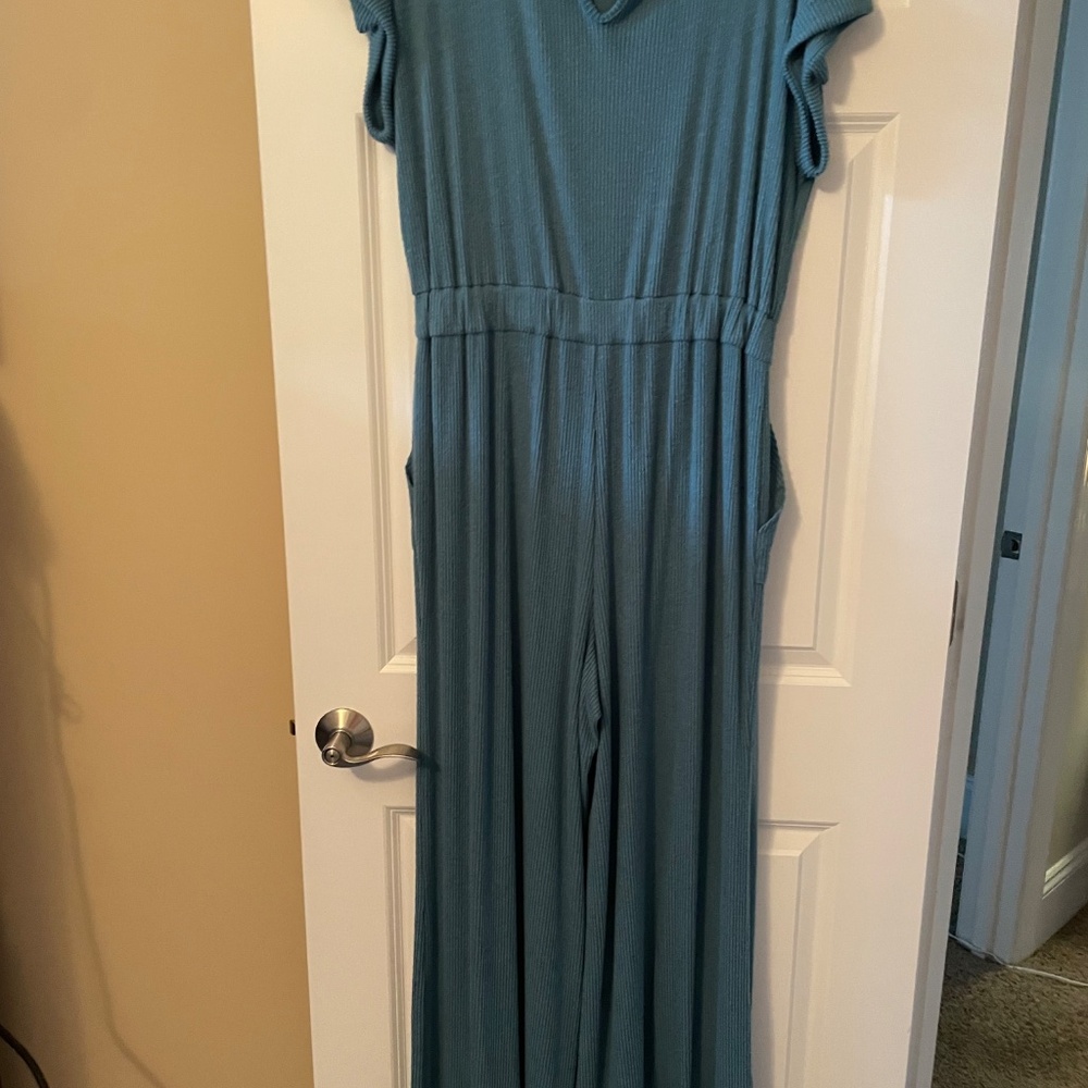 Teal jumpsuit - Picture 3 of 4